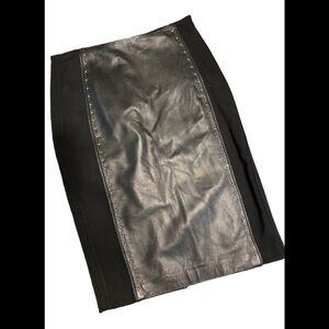 NWT White House Black Market Leather Studded Pencil Skirt